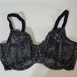 Natori Black Floral Lace Bra